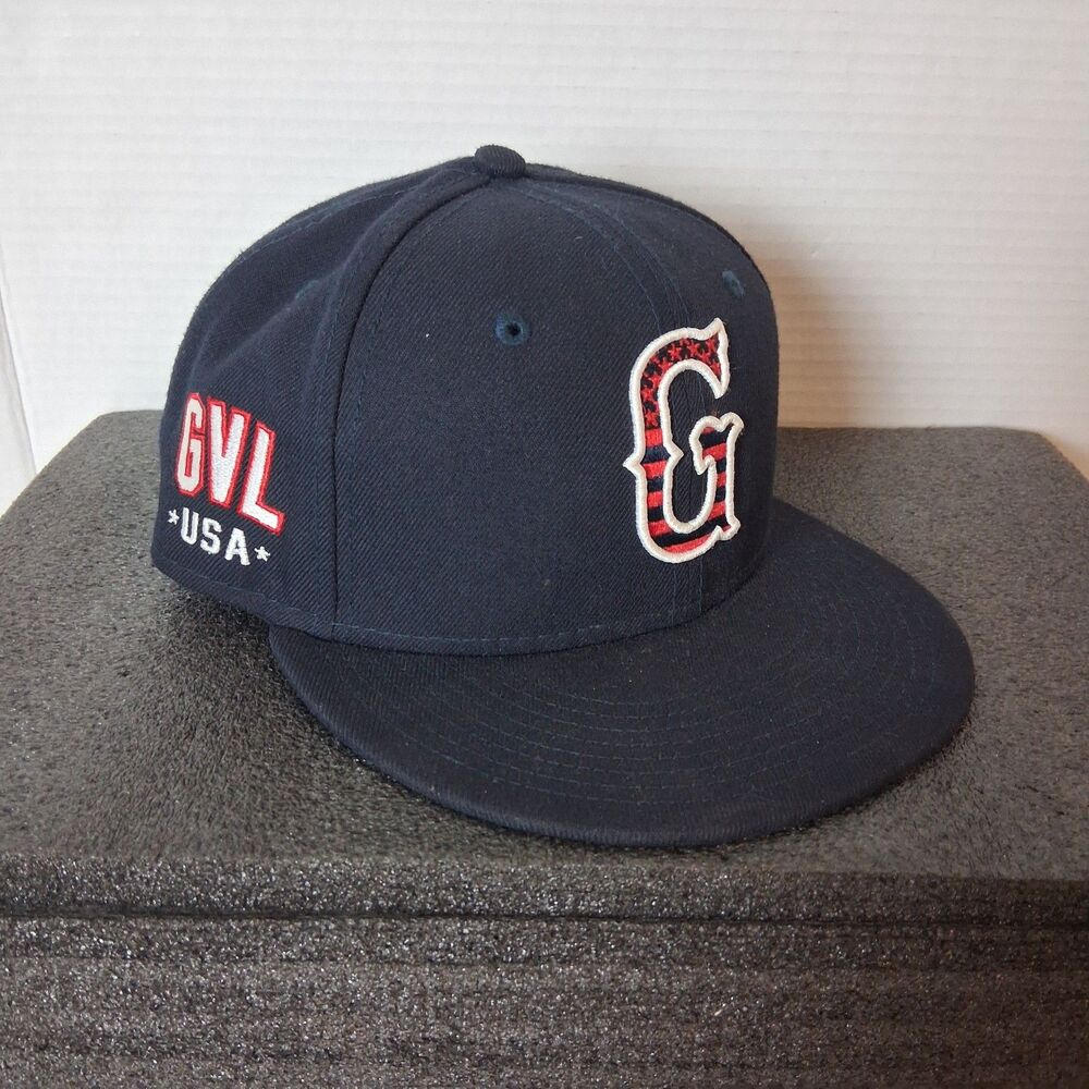 Greenville Drive Hat Cap Fitted Mens 6 7/8 MiLB Baseball New Era July 4th GVL